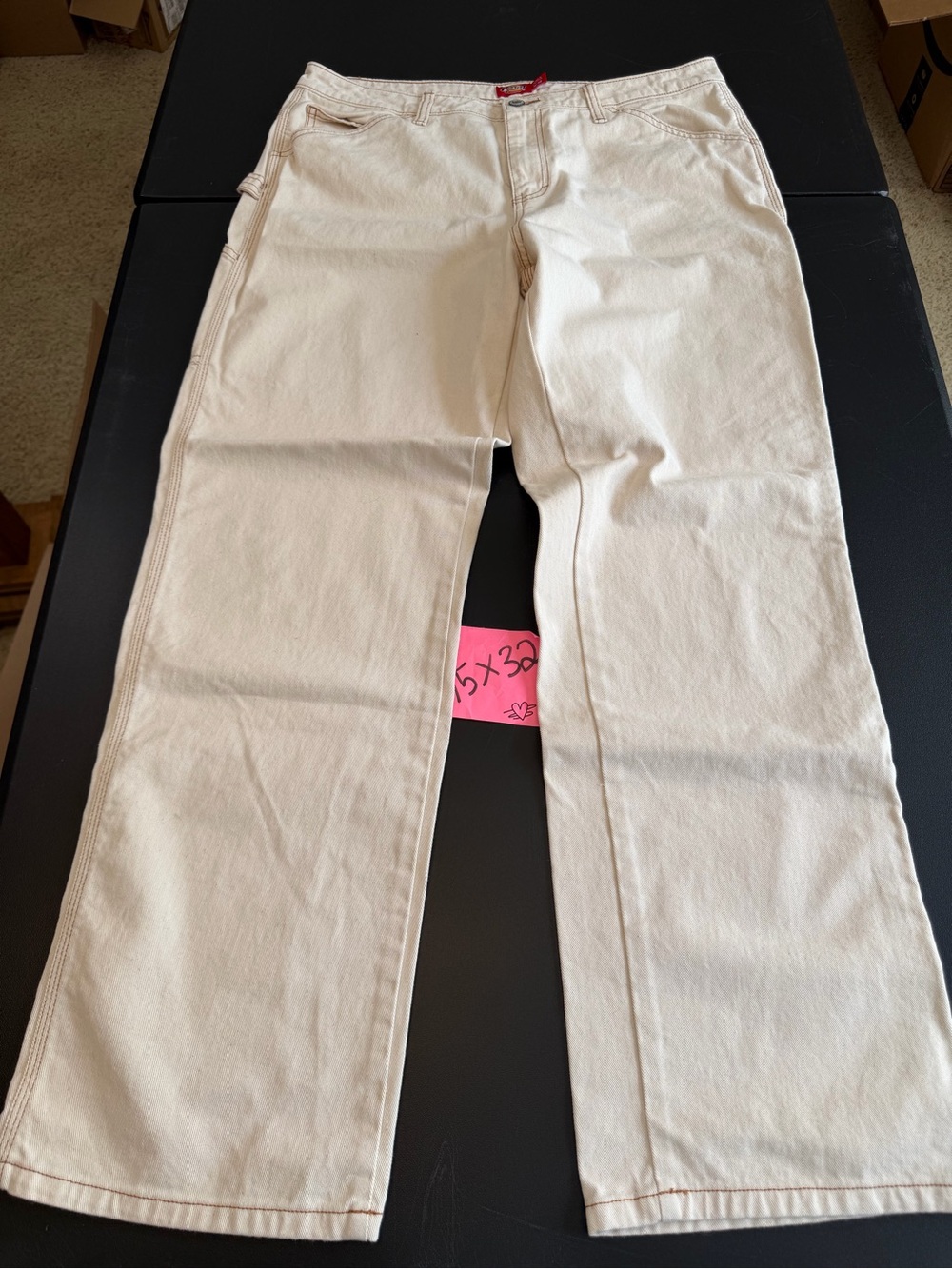 Dickies Cream Straight-Leg Work Jeans
